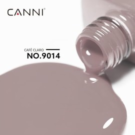 CANNI- Esmalte de uñas en gel marrón claro, 1 pieza de esmalte de uñas en gel nude, esmalte de uñas en gel de color gris nude, alto brillo, remojo