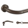 Dark Bronze Disc Curtain Rods, 48-84 Inches Window Curtain Rod,Adjustable