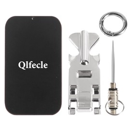 Titanium Toothpick Metal Toothpick, Bottle Opener Stainless Steel Multi-tool Can Opener Bar Tool Jar Opener Corkscrew For Restaurant Travel Home and outdoors (Silver)