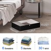Fixwal Black Underbed Storage Bags with Clear Window and 2