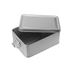 WDONAY 2 Pack Silver Tin Box Containers Metal Storage Box
