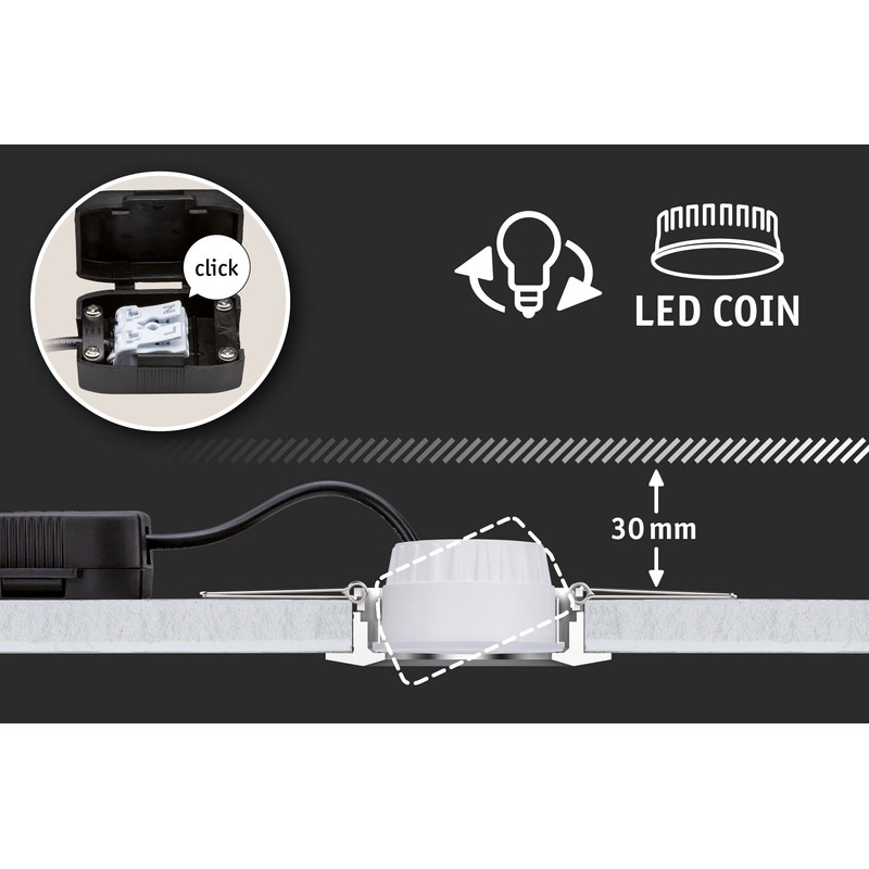 Paulmann 93073 LED Recessed Light Module Smart Home Zigbee Warm