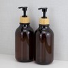Shampoo Bottles Refillable, Kimqi Bathroom Shampoo and Conditioner Dispenser Set,