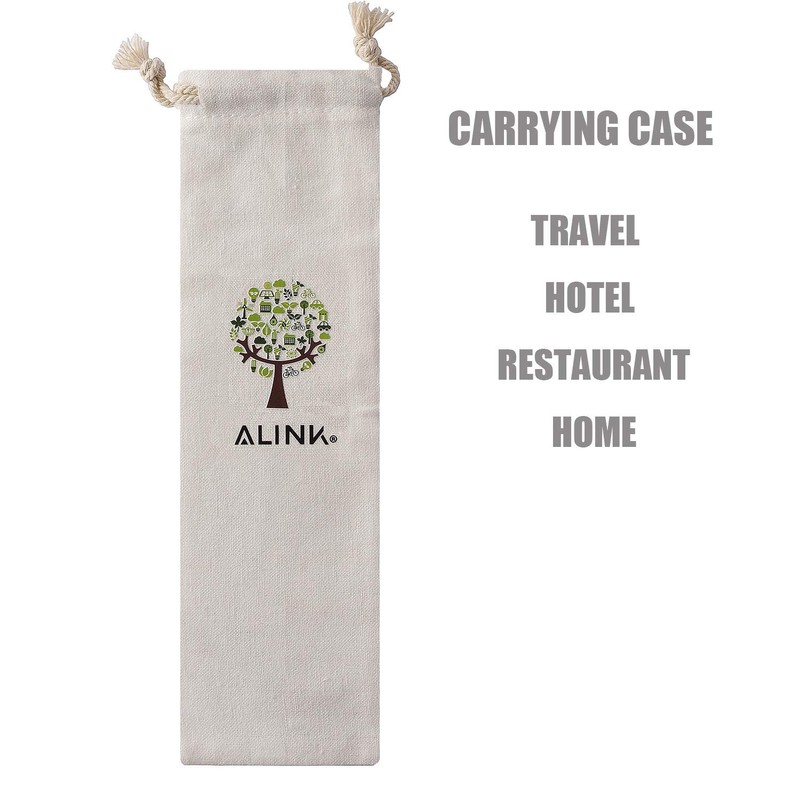 ALINK Glass Boba Straws, 14 mm x 9 inch Reusable