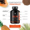 Enzimas Digestivas de 90 cápsulas. Ingredientes naturales: Probióticos, Papaína, Pancreatina,