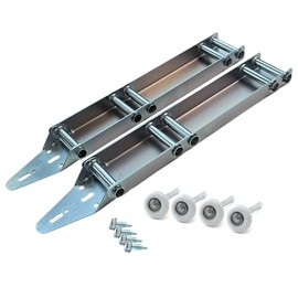 New Opener Parts Garage Door Low Headroom Quick Turn Brackets (Pair) w/Rollers