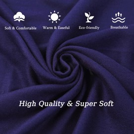 Navy Pashmina Scarf-Dark Blue Pashmina Shawls and Wraps for Ladies/Women/Men (CA-New Dark Blue)