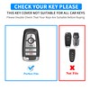 QBUC for Ford Key Fob Cover,Leather Key Shells Compatible with