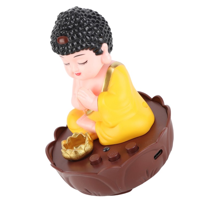 Singing Buddha Figurine USB Charging Desktop Buddha Decorative Statue with
