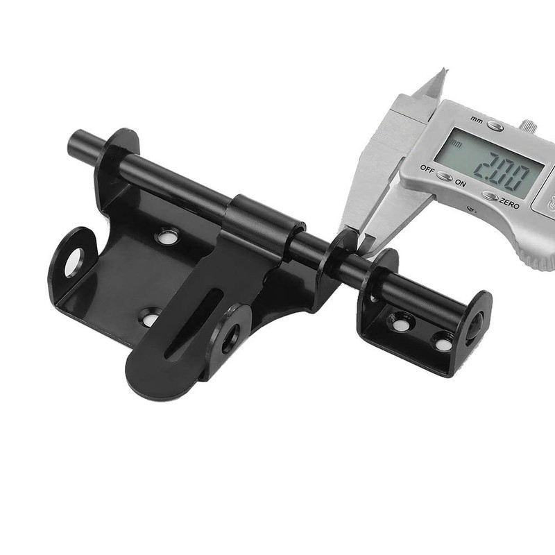 Sliding Bolt Gate Latch Black, 6 Inch Thickening Stainless Steel