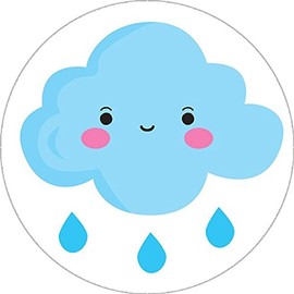 144 Cute Weather 30 mm Reward Stickers for School Teachers, Parents, Nursery