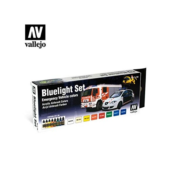 Vallejo Blue Light EMS Vehicle Colors Set, 17ml