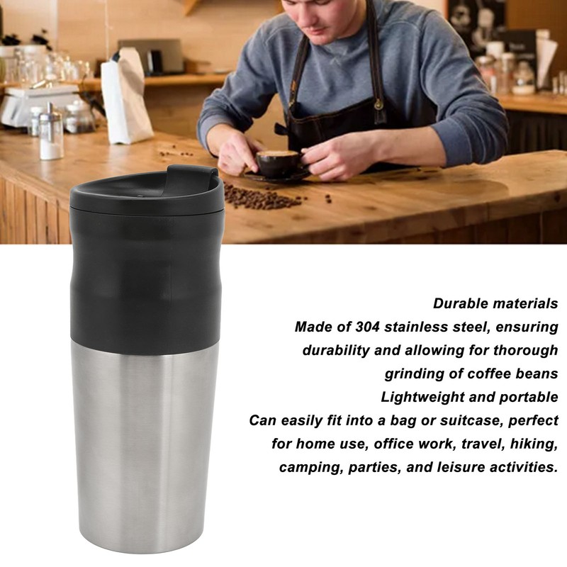 Electric Coffee Beans Grinder Portable Stainless Steel Blades Spices Grinder