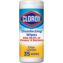 Clorox Disinfecting Wipes, Bleach Free Cleaning Wipes, Crisp Lemon, 35 Count (Package May Vary)