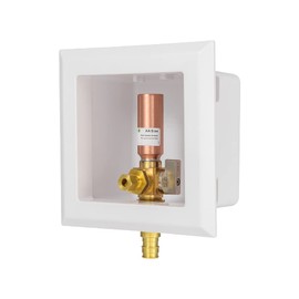 EFIELD Universal Ice Maker Box,1/2-Inch Pex-A Expansion Inlet Connection with Installed 1/4-Turn Ball Valve(Expansion Pex-A with Copper Arrestor)