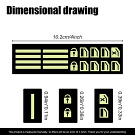 Control Switch Luminous Sticker, Night Safety Glowing Decals for Car Outer Door Handle Button Switch Panel, Compatible With Most Cars (Fluorescence Green)