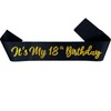 Black It's My 18th Birthday Sash Funny 18th Birthday Sash
