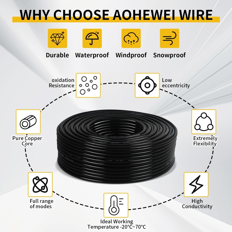 AOHEWEI 7 Core Trailer Cable 10 m Tow Cable 7