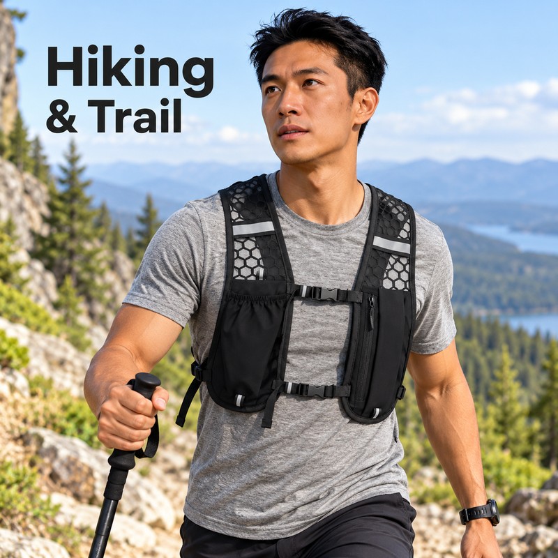 Running Hydration Vest for Outdoor Training – Water-Resistant Breathable Polyester