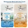 putroad 42 Inch Ceiling Fans with Lights, Brushed Nickel Ceiling