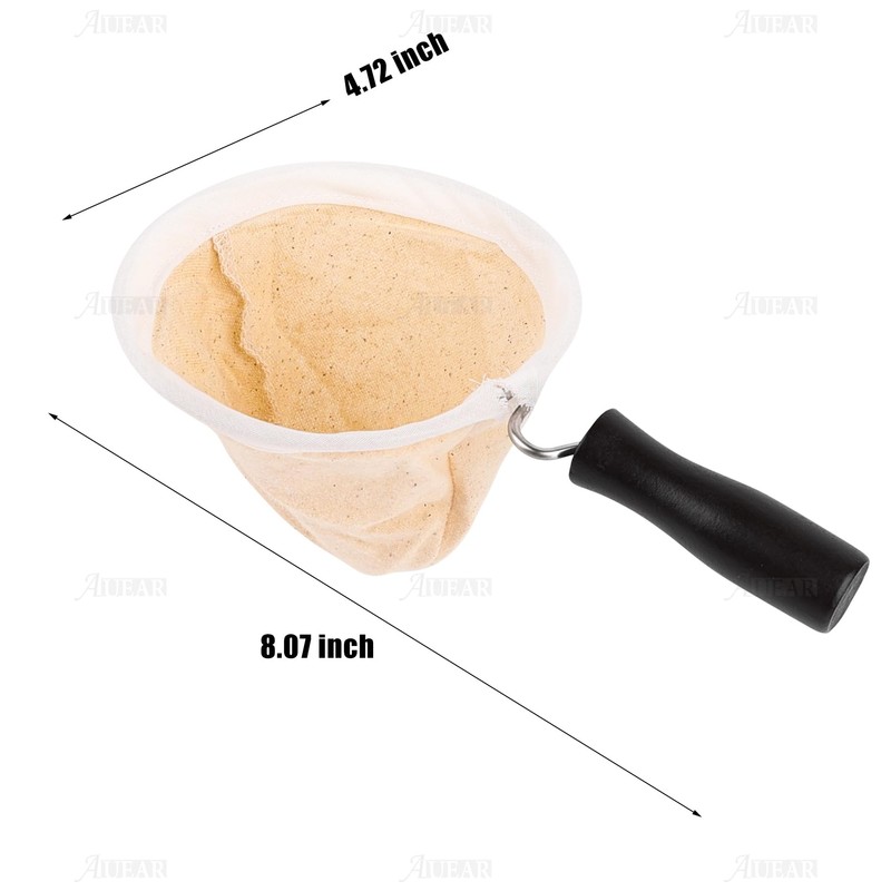 AUEAR, Handmade Coffee Filter Cloth with Handle for Enthusiasts Styles
