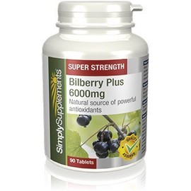 SimplySupplements Bilberry Plus 6000mg |Popular & Powerful Antioxidant|180 Tablets by SimplySupplements