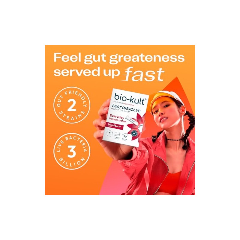 Bio-Kult Everyday Fast Dissolve Probiotic Powder for Immune System, Mixed