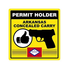 fagraphix Arkansas Concealed Carry Permit Holder Sticker Self Adhesive Vinyl 2a permited FA Vinyl - 1.25 Wide