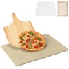 DcYourHome Universal Extra Large Pizza Stone for Oven BBQ Grilling,