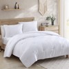 Walensee Twin Comforter Set Clipped Jacquard Stripe 100% Polyester Soft