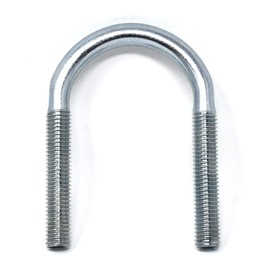 Design61 4 x U-bolts M8 x 58 x diameter 35 mm U-bolt threaded bracket galvanised U-bolt