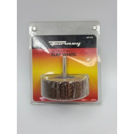 Forney 60182 Mounted Flap Wheel with 1/4-Inch Shank, 3-Inch-by-1-In