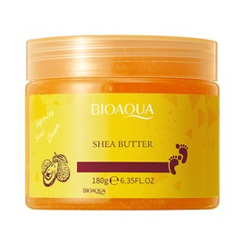 BIOAQUA Foot Care Herbal Massage Scrub-Exfoliating Cream Cleansing Delicate Feet Skin Shea Oil Natural Extracts 180g / 6.35oz