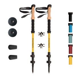 Montem Ultra Light 100% Carbon Fiber Trekking, Walking, and Hiking Poles - One Pair (2 Poles) - Ultra Light, Quick Locking, Foldable, Weather-Resistant and Ultra Durable