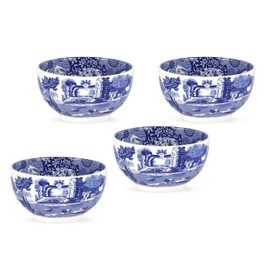 Spode Blue Italian Dip Bowls 4.25" Set of 4