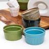 Reactive Glaze Ramekins Set Of 4 Colourful Mix Ribbed 200ml