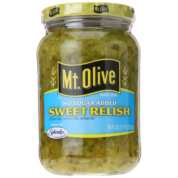 Mt. Olive No Added Sugar Sweet Relish, 16 oz