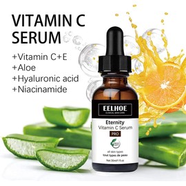 Eelhoe Eternity Vitamin C Serum Dark Spot Corrector, Esencia de vitamina c, corrector de manchas negras, colágeno para fortalecer la esencia facial antienvejecimiento (2PCS)