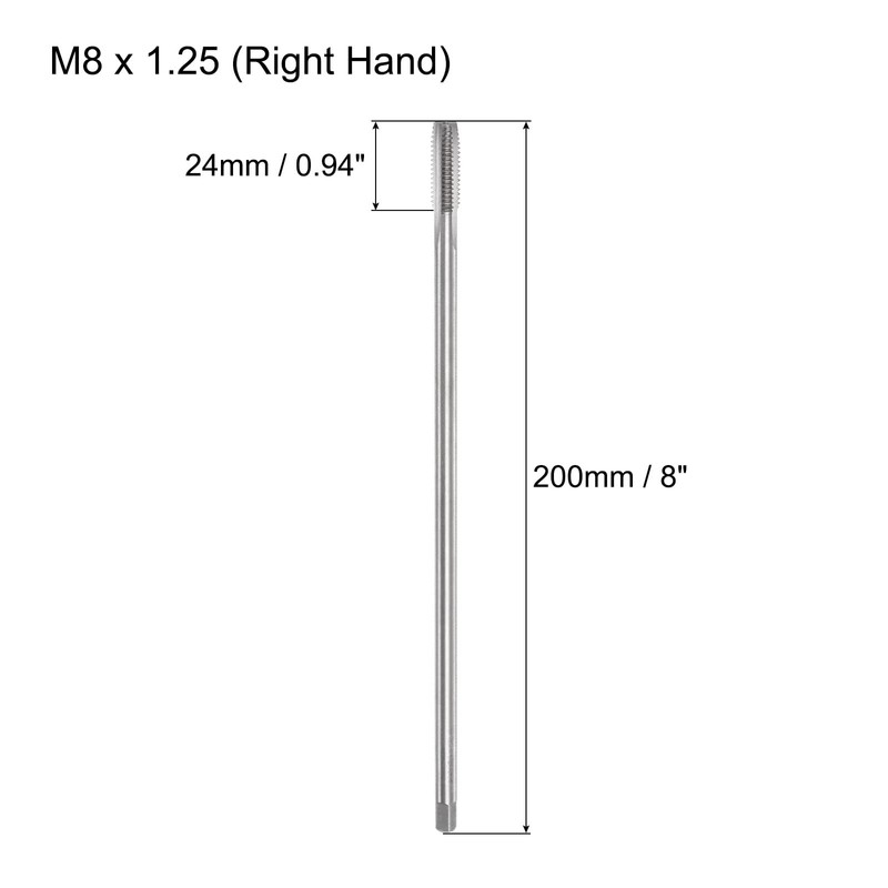 QUARKZMAN Metric Tap M8 x 1.25 H2 200 mm Extra