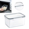 Fruit Storage Organizer, Transparent Fruit Vegetable Storage Container Plastic Food