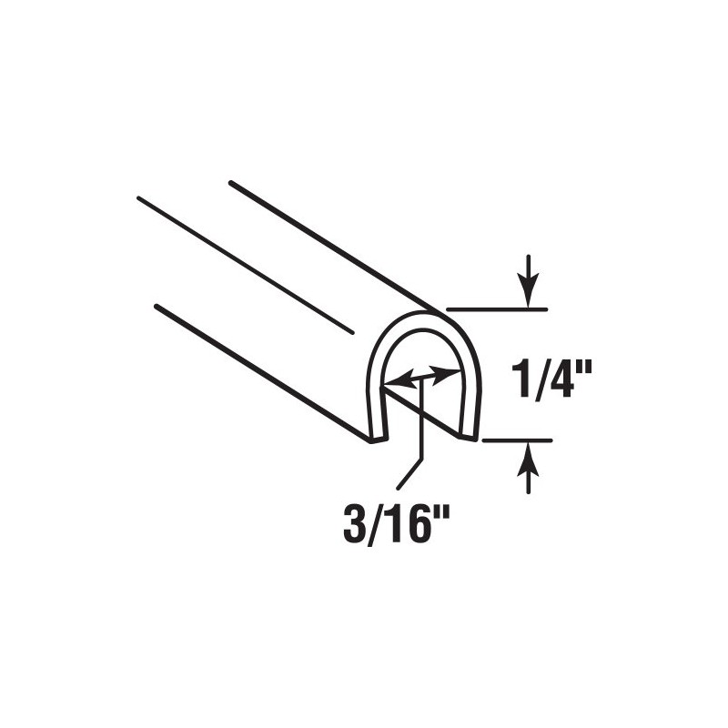 Prime-Line D 1579-C 1/4 x 48 In. Stainless Steel Sliding