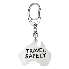 Metal Planet Ltd Travel Safely (Australia) shape keyring
