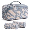 BOYATU Travel Makeup Bag for Women: Large Capacity 3-Piece Cosmetic