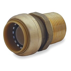 SharkBite 1 Inch MNPT Adapter, Pack of 6, Push to Connect Brass Plumbing Fitting, PEX Pipe, Copper, CPVC, PE-RT, HDPE, U140LF