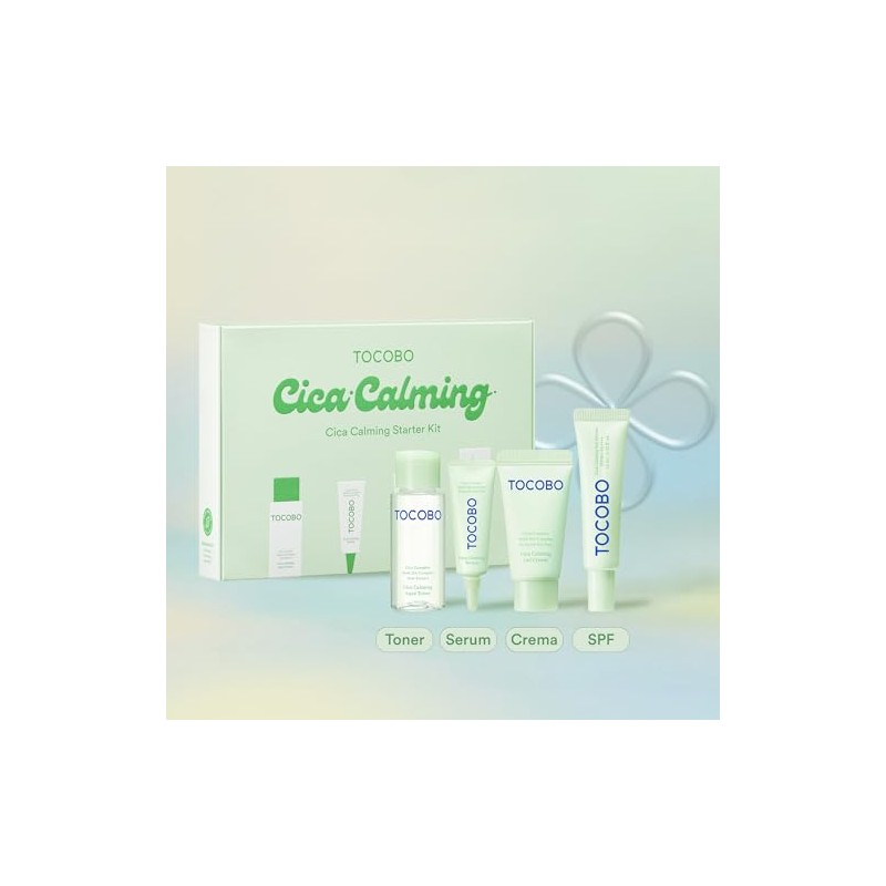 Tocobo Kit Inicio Calmante Cica Rutina Facial Piel Sensible Reactiva
