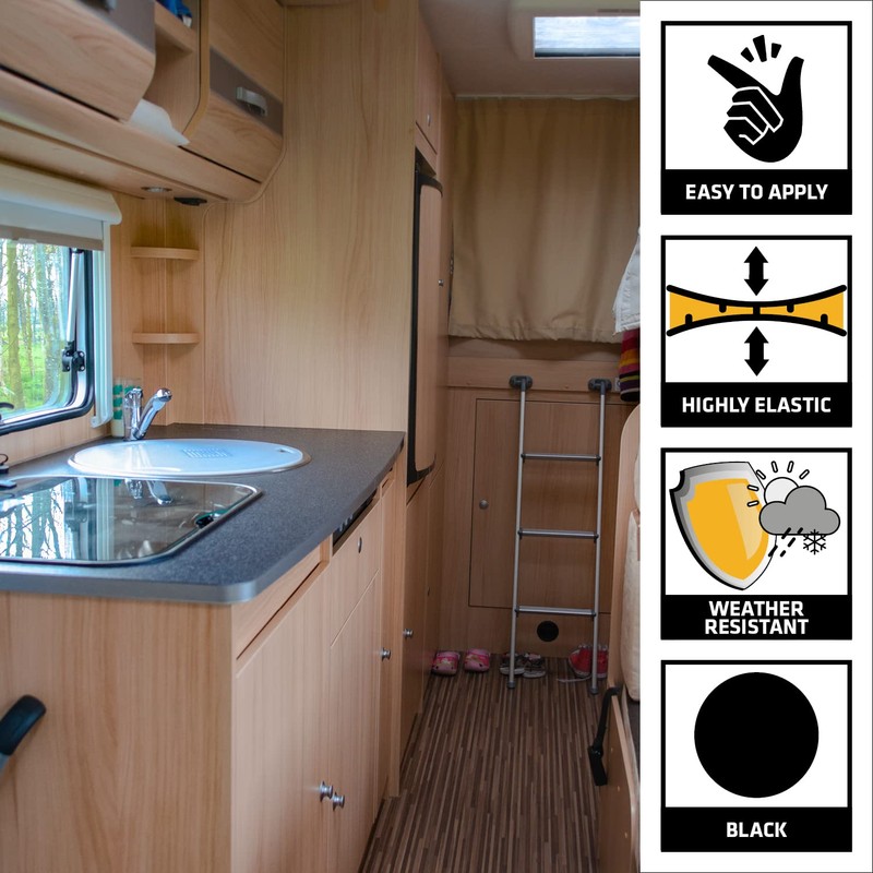 Sikaflex-221 Multi-Purpose Polyurethane Sealant/Adhesive, 10.1 fl oz, Black – Permanent