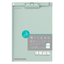 Kokuyo Clipboard, A4 Vertical, Thin, Silent Clip, Short Sides, Green Yoha US78G