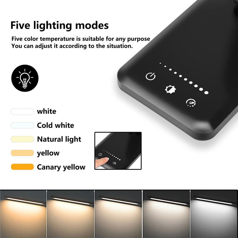 White crown LED Desk Lamp Dimmable Table Lamp Reading Lamp