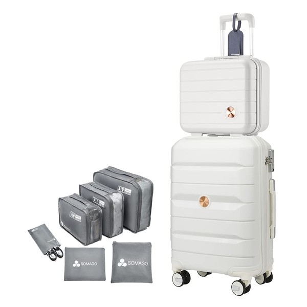 Somago Hardside Spinner Carry On Suitcase Lightweight Luggage Sets with