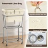 ELYKEN Rolling Laundry Hamper with Wheels, Laundry Cart with Removable